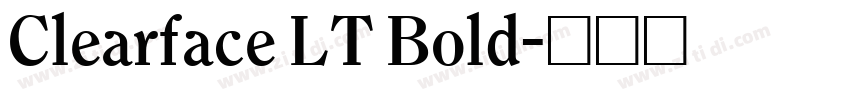 Clearface LT Bold字体转换